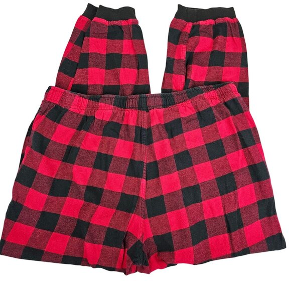 Nordstrom Mens XL Red/Black Plaid Comfy Lounge Sleepwear PJ Pants Stretch Waist - Picture 1 of 12